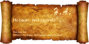 Holman Antigoné névjegykártya
